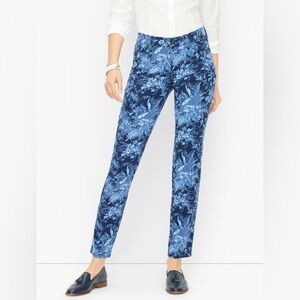 Talbots Blue Floral Slim Ankle Jeans FALL TOILE